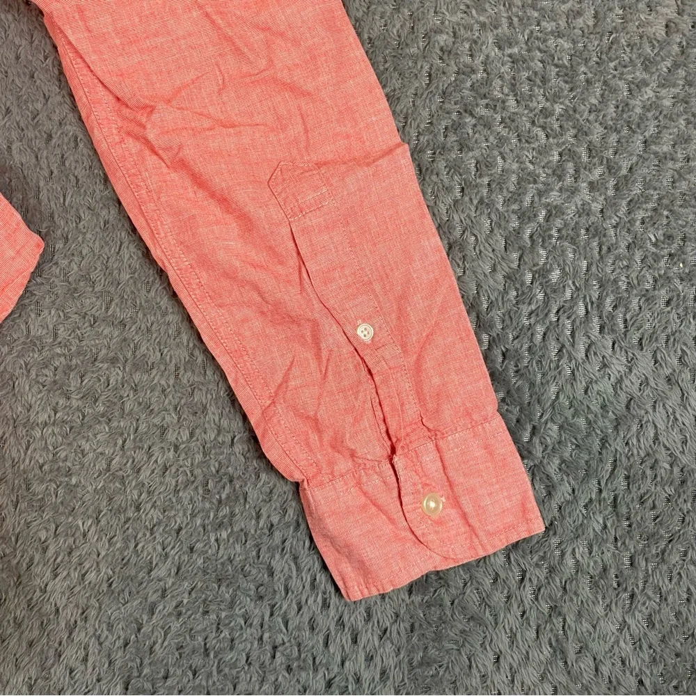 Hollister Men's Shirt Long Sleeve‎ Button Up Pink XL 100% Cotton Preppy Y2K Flaw